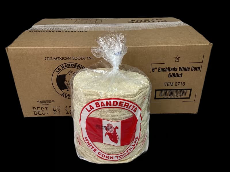 Enchilada White 6" 6/90ct (Banderita) 2716