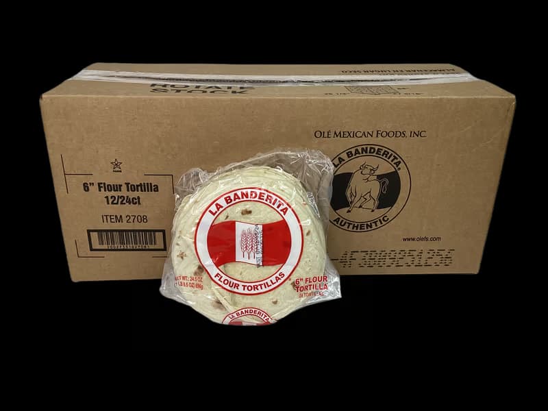 6" Flour Tortilla 12/24ct (Banderita) 2708