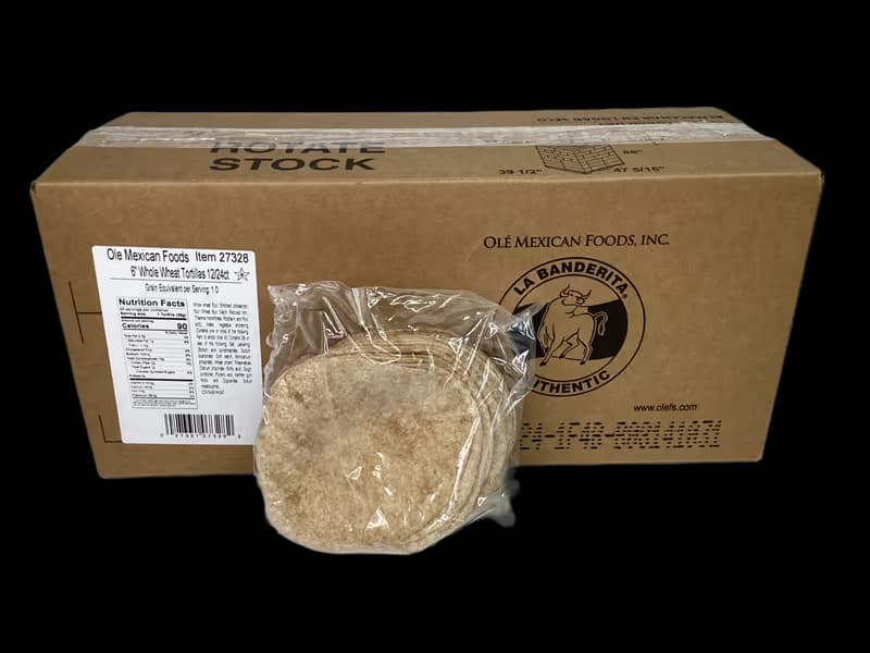 6" Whole Wheat Tortilla 12/24ct (Banderita) 27328