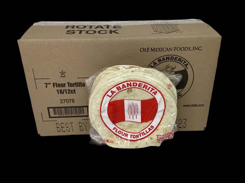 7" Flour Tortilla 16/12ct (Banderita) 27078