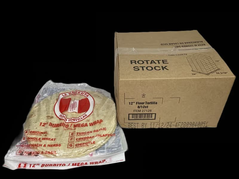 12" Flour Tortilla 8/12ct (Banderita) 27128